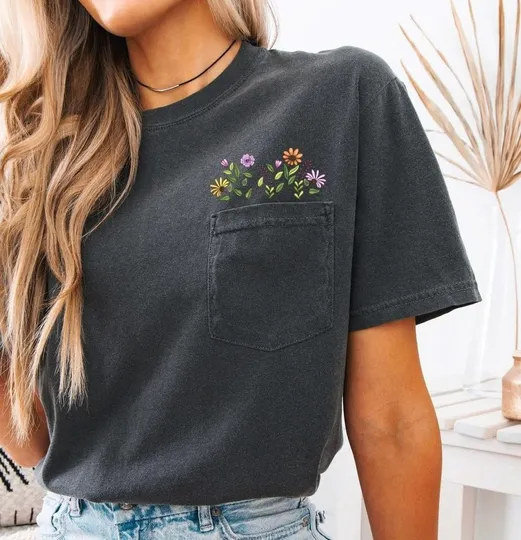 Embroidered Pocket T-Shirts